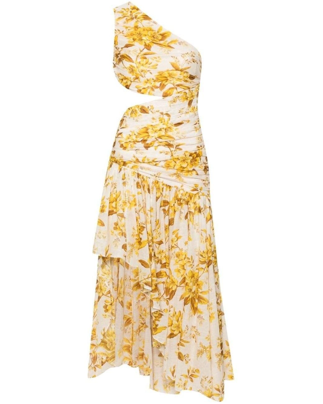 Zimmermann Golden Asymmetric Dress in Metallic
