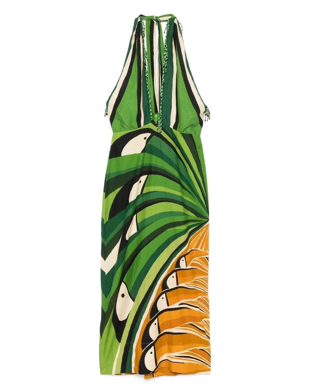 FARM Rio Toucan Tree Maxi Dress in Green | Lyst