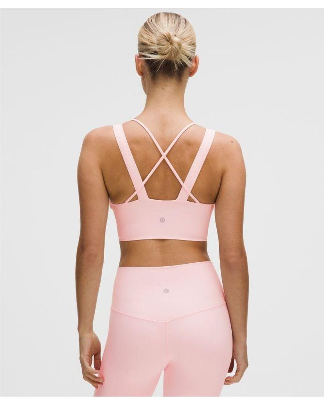 lululemon athletica Pink Like A Cloud Longline Bra