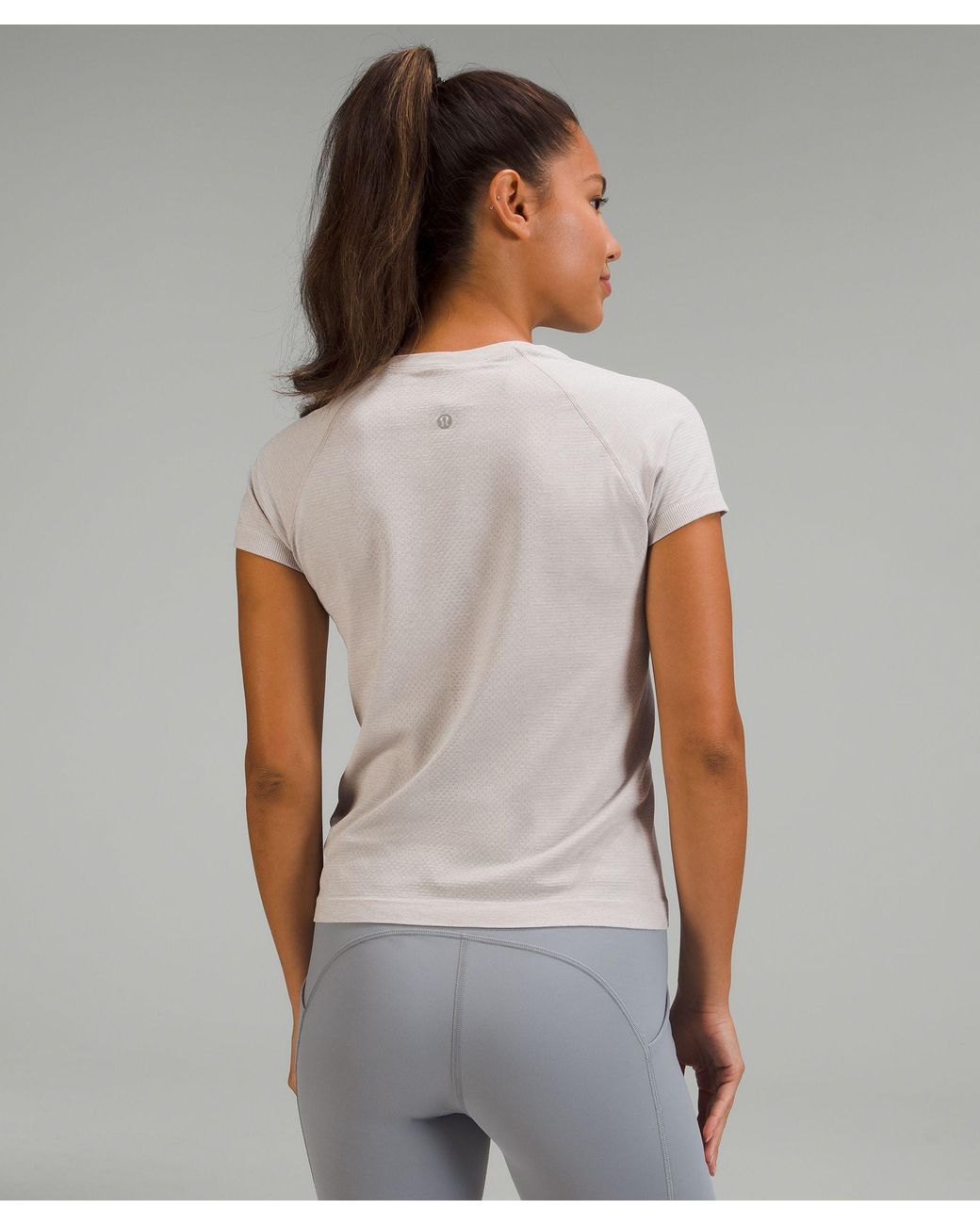 Lululemon Swiftly Tech Short Sleeve Shirt 2.0 *Race Length - Chrome / White  - lulu fanatics