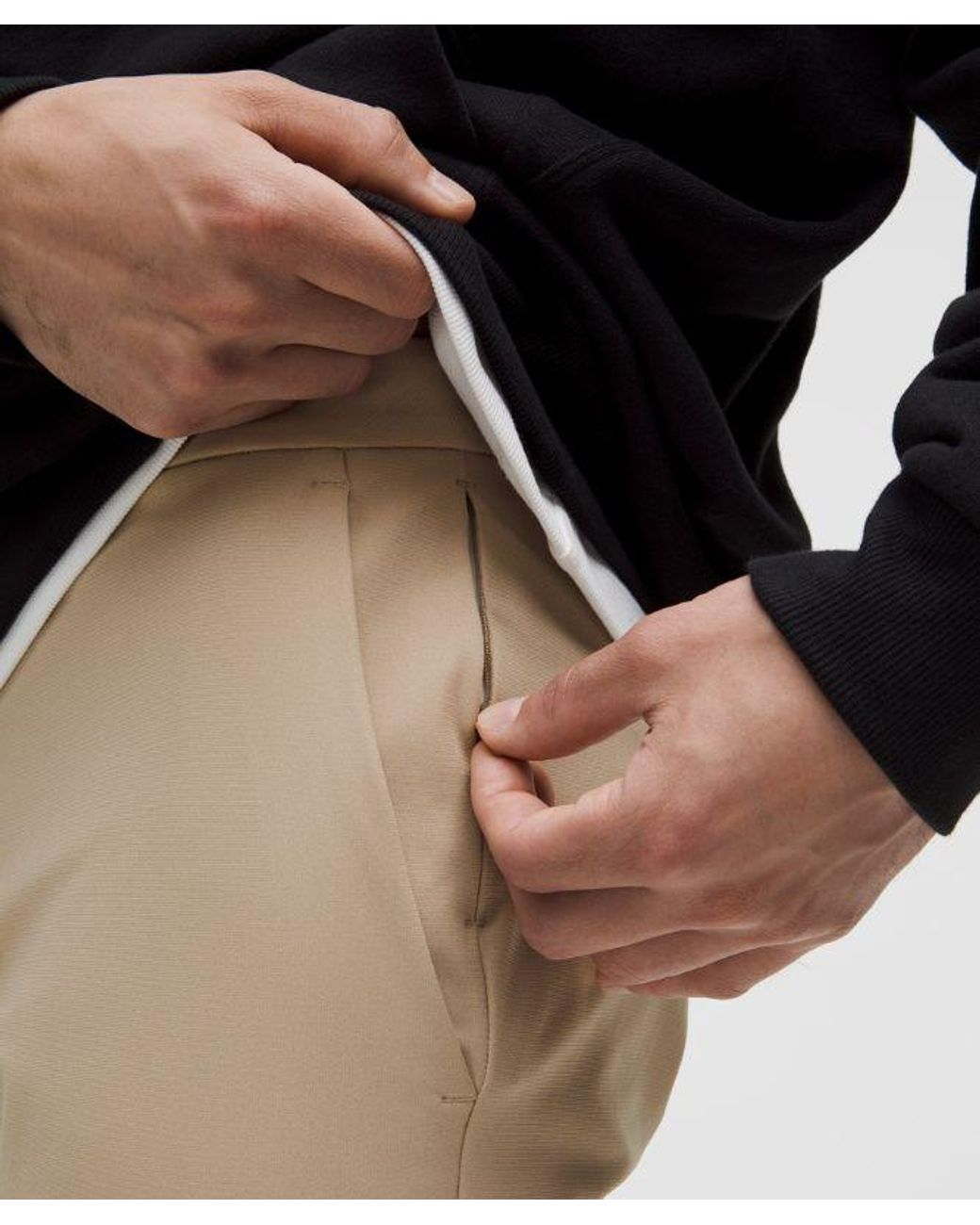 lululemon athletica Black Abc Slim-Fit Trouser 34L for men