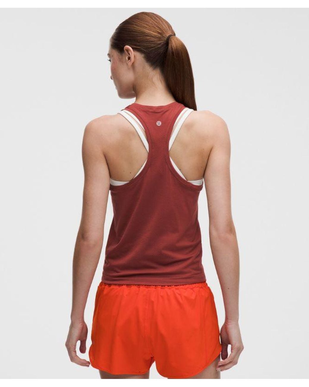 lululemon athletica Red – Swiftly Tech Racerback Tank Top 2.4 Waist Length – /Burgundy – Size 4