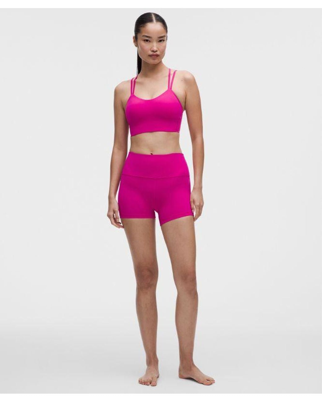 lululemon athletica Pink Like A Cloud Longline Bra