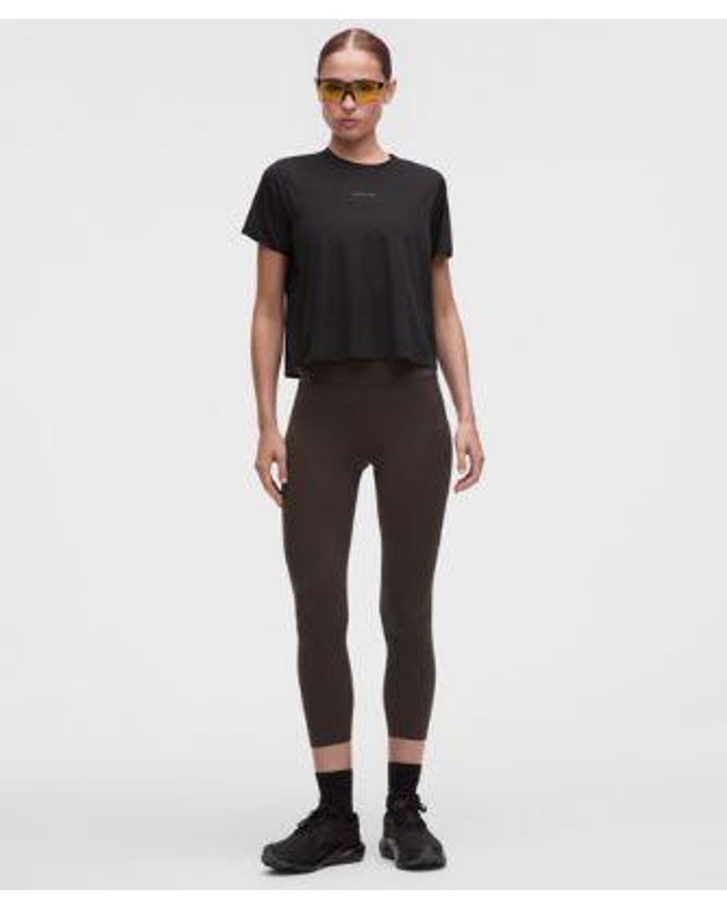 lululemon athletica Black Fast And Free 6-Pocket High-Rise Crop 23"