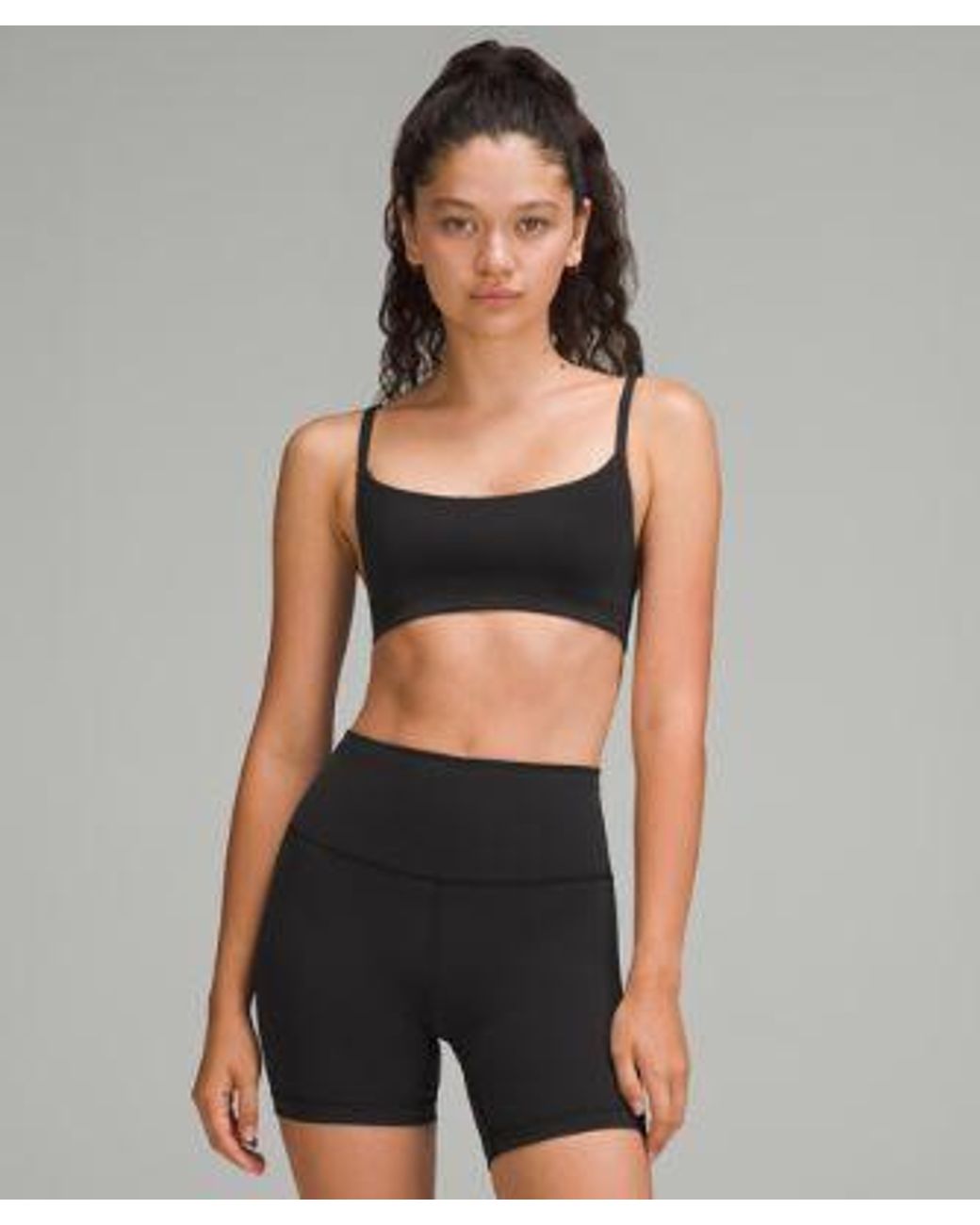 lululemon athletica Black Wunder Train Strappy Racer Bra