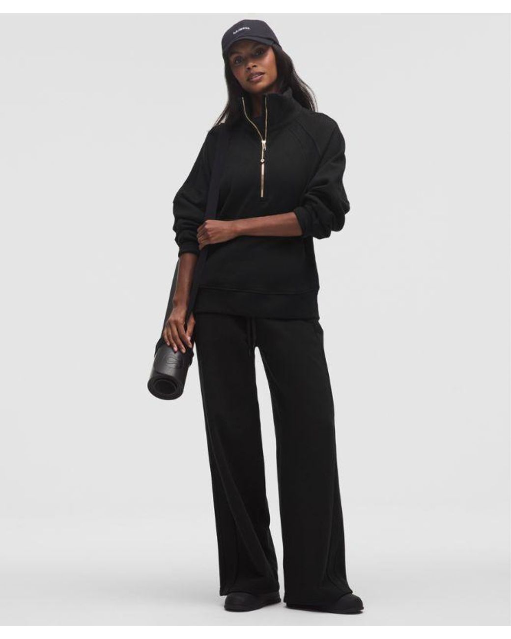 lululemon athletica Black – Scuba Oversized Funnel-Neck Half Zip Sweatshirt Long – – Size 6