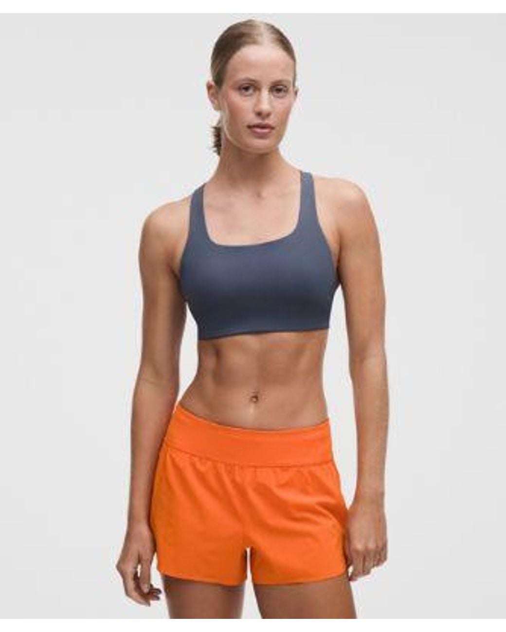 lululemon athletica Blue – All-Time Hero Sports Bra Medium Support, B/C Cup – – Size Large