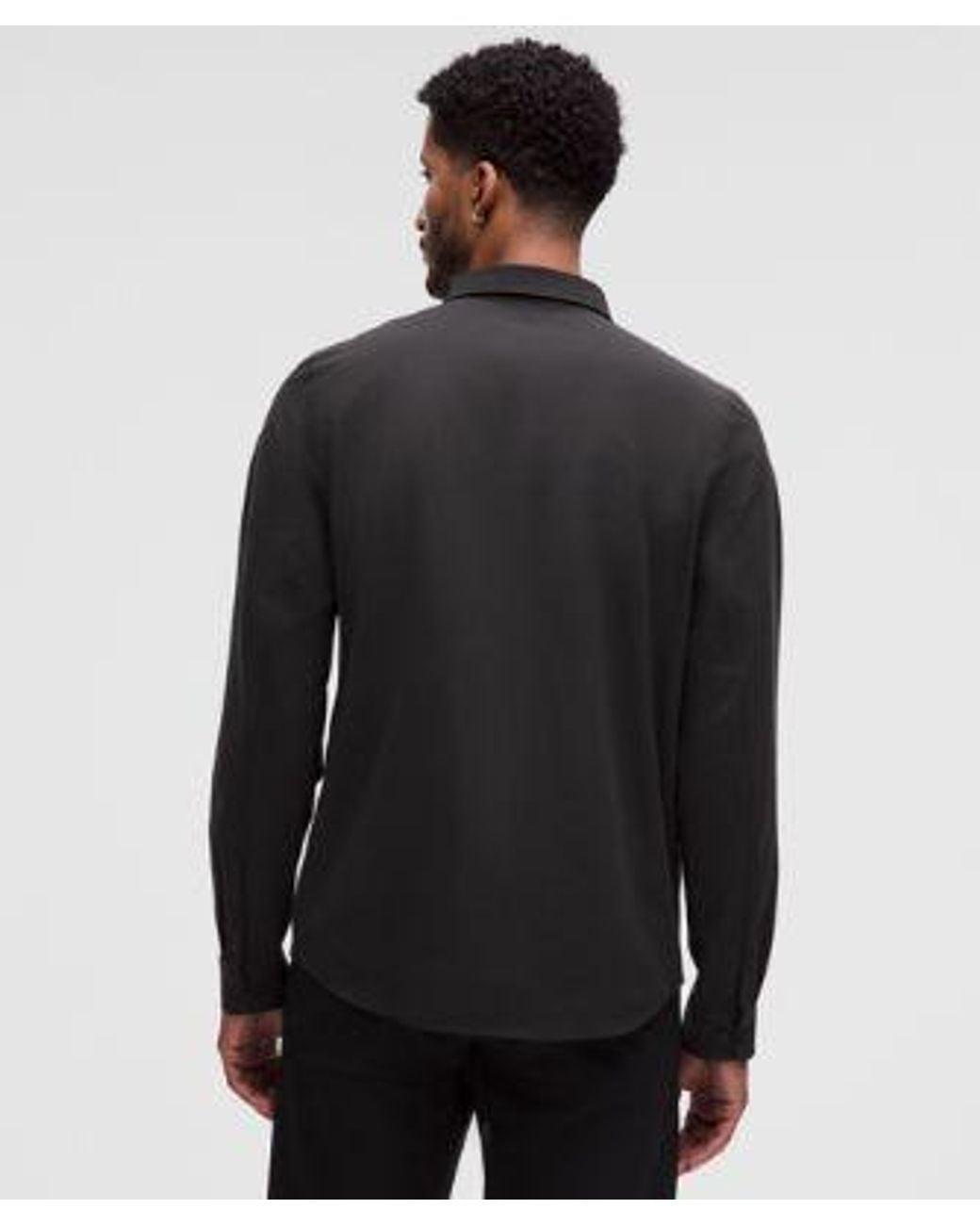 lululemon athletica Black New Venture Long-Sleeve Shirt for men