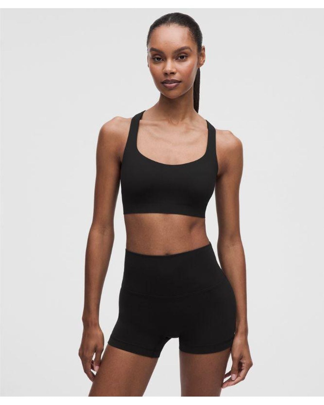 lululemon athletica Black Flexyflex Strappy Yoga Bra