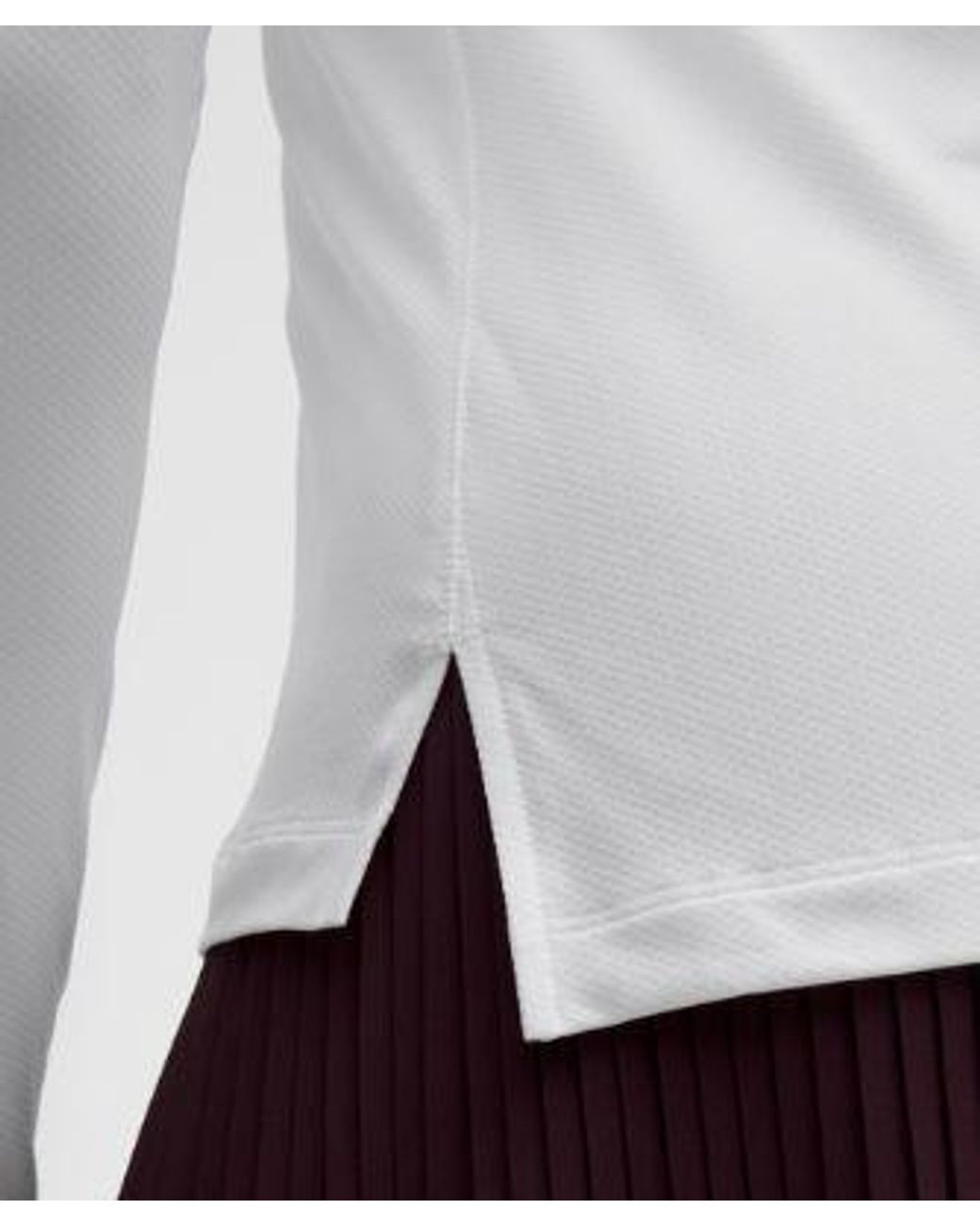 lululemon athletica White Quick-Dry Long-Sleeve Polo Shirt