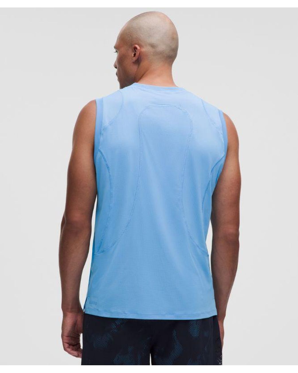 lululemon athletica Blue – Perforated Mesh Tank Top Slnsh Collection – – Size Large for men