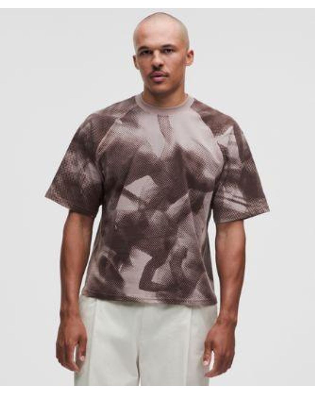lululemon athletica Brown – Relaxed Printed T-Shirt Slnsh Collection – – Size Large for men