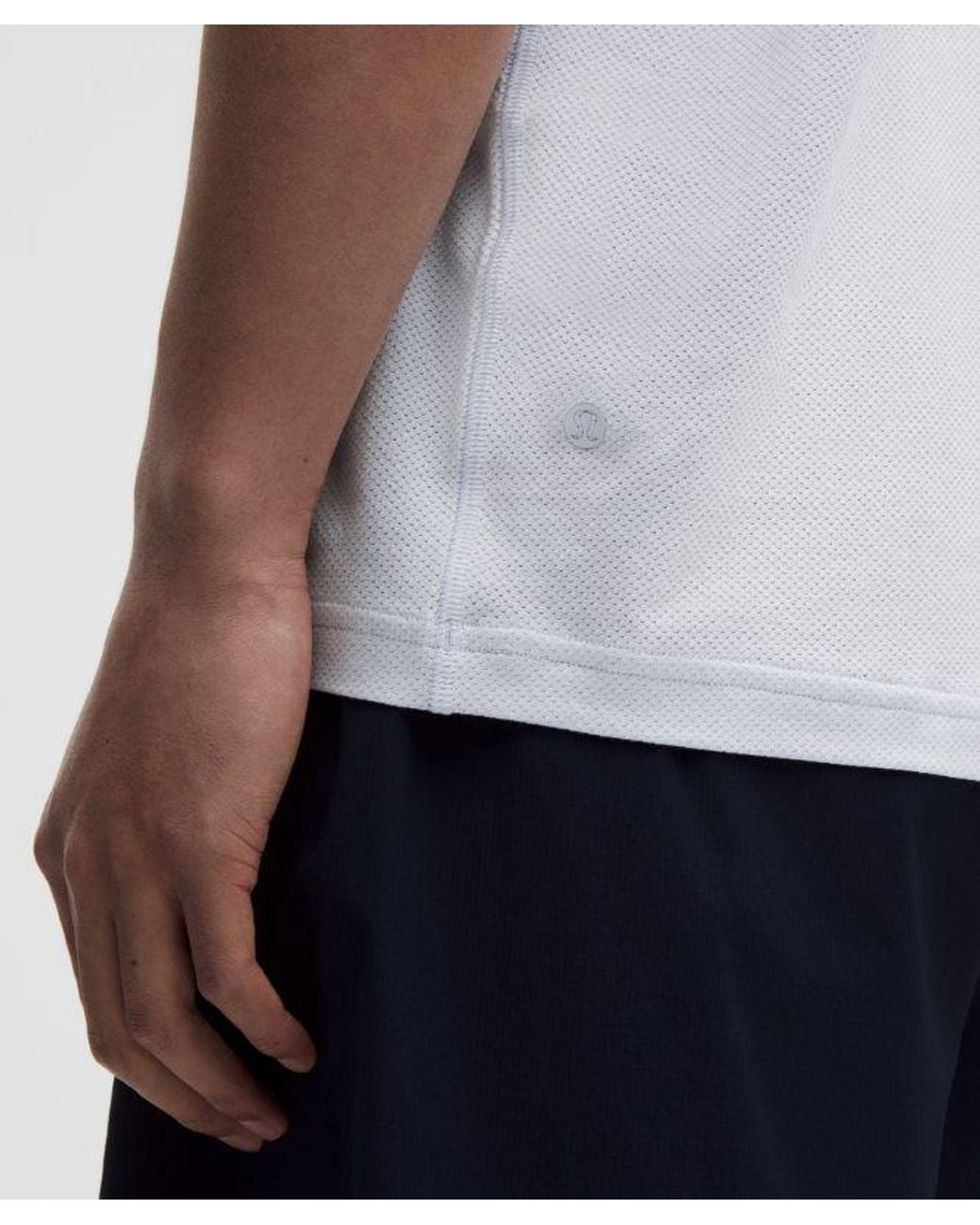 lululemon athletica White – -Knit Jersey Short-Sleeve Shirt – – Size Large for men