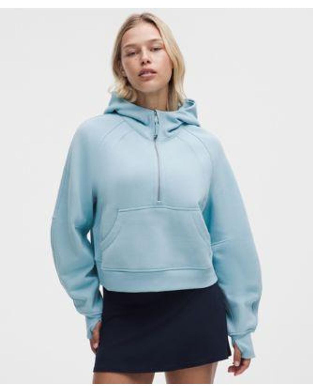 lululemon athletica Blue – Scuba Oversized Half-Zip Hoodie – – Size 6