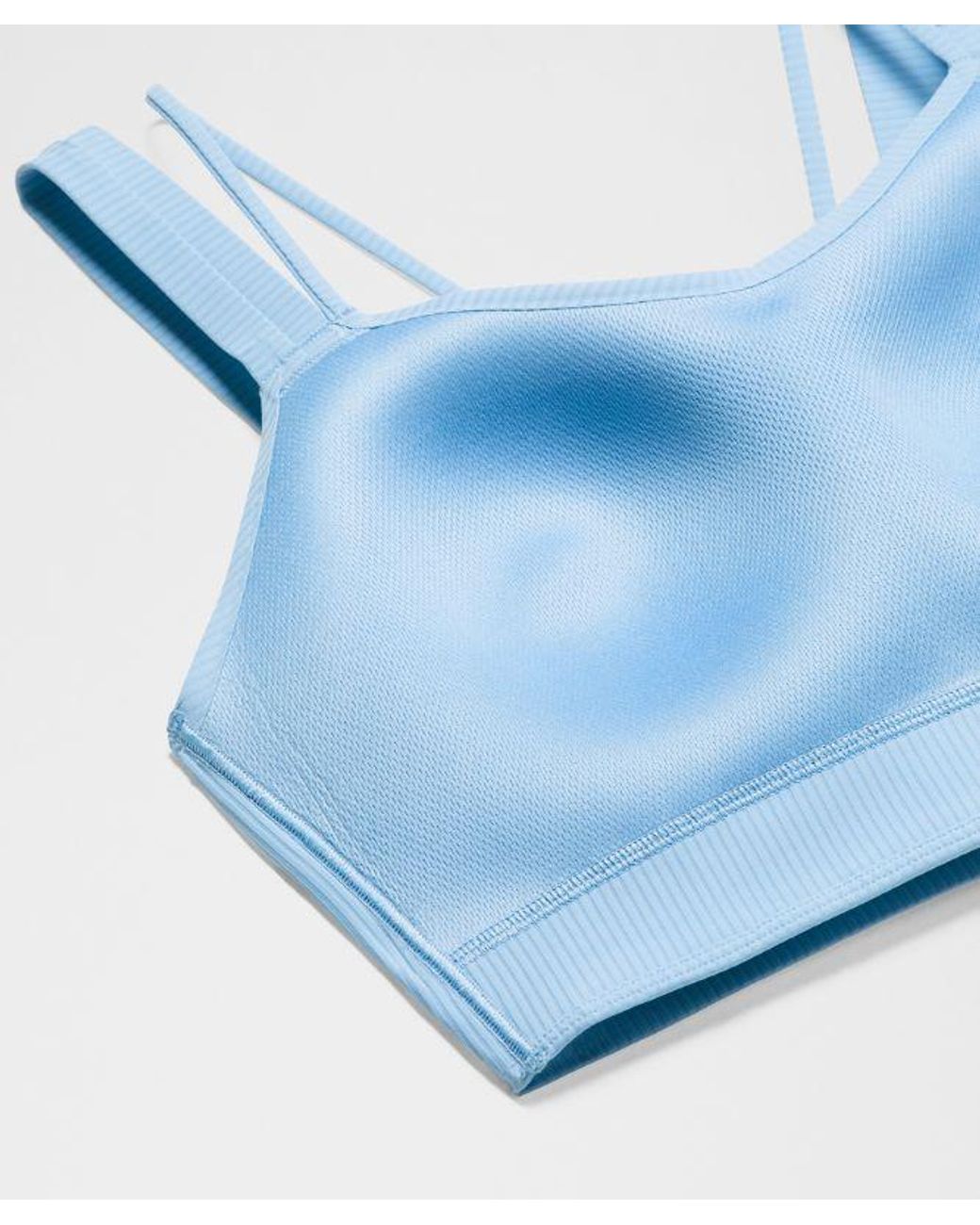 lululemon athletica Blue – Like A Cloud Ribbed Longline Sports Bra Light Support, D/Dd Cup – – Size 14