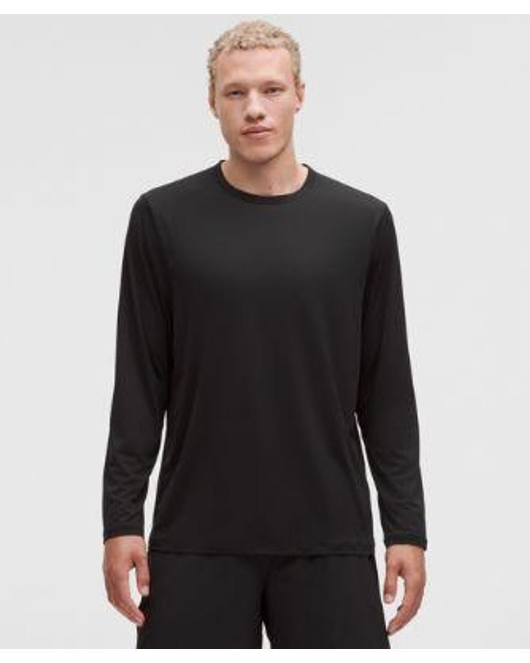 lululemon athletica Black – Mile Maker Lightweight Long-Sleeve Shirt – – Size Medium for men