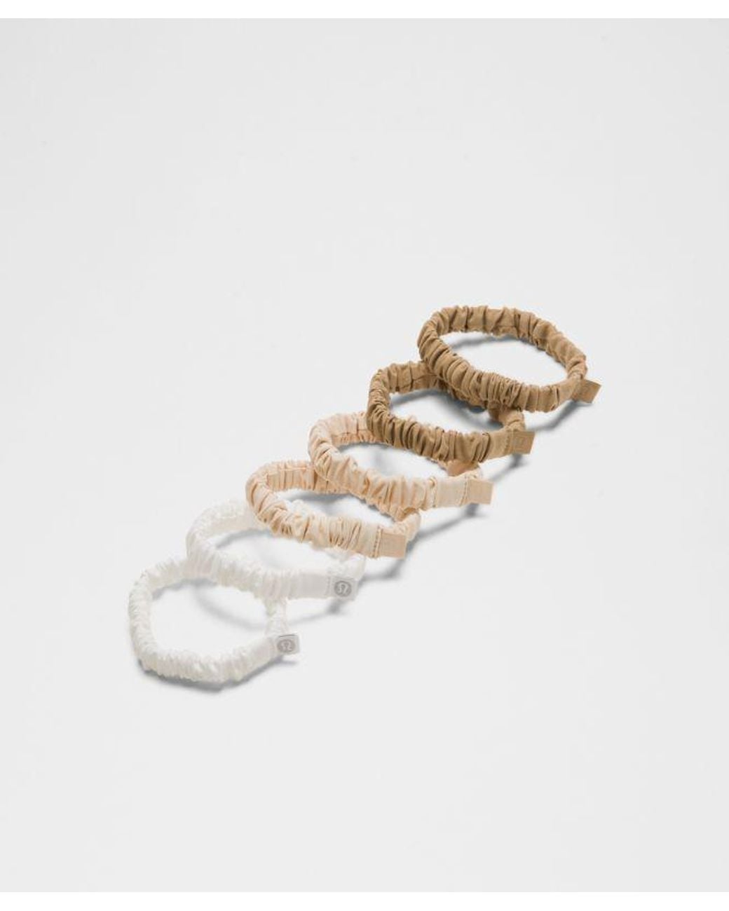 lululemon athletica White – Skinny Hair Scrunchies 6 Pack – /Khaki