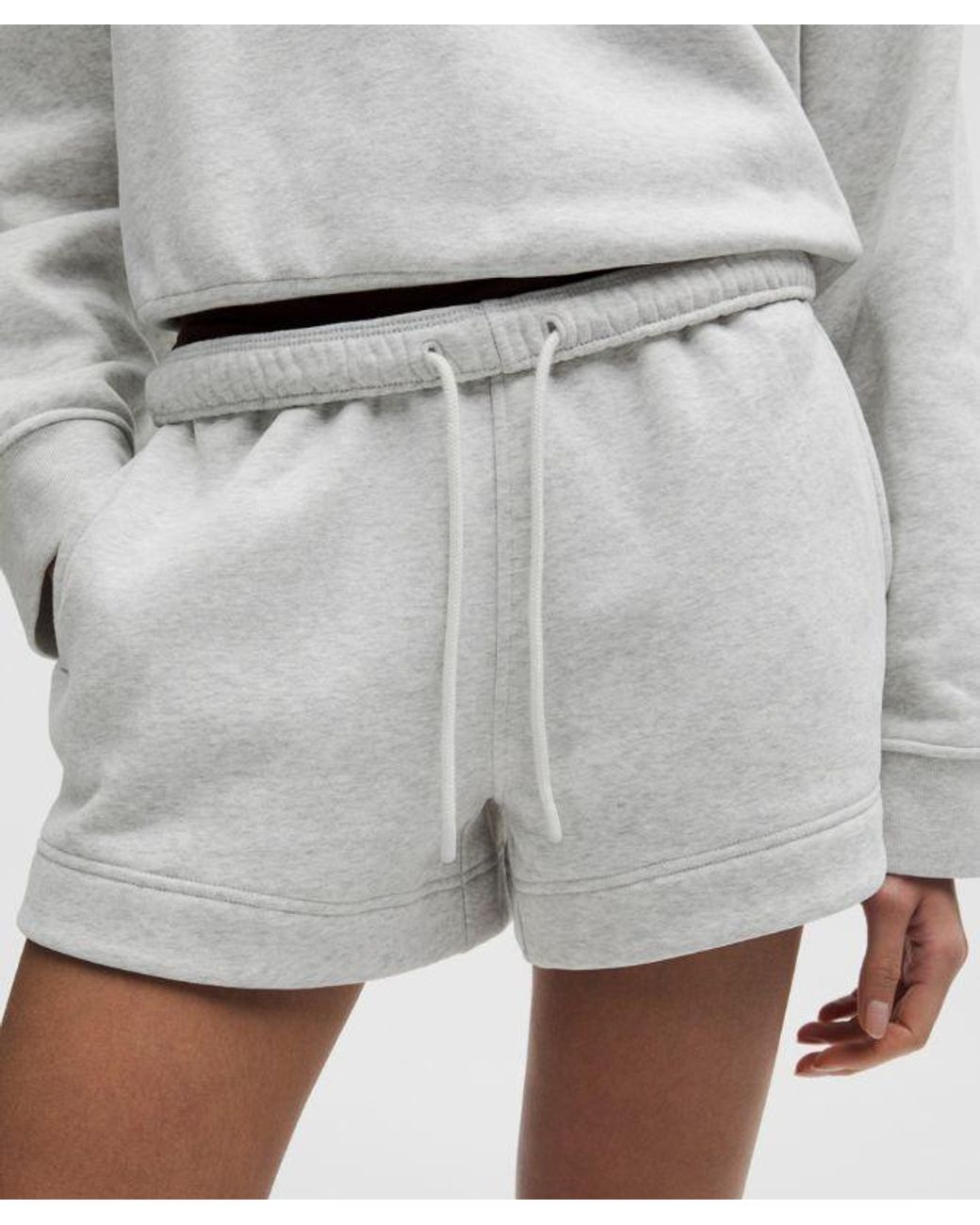 lululemon athletica Gray Steady State Superloft Short 3.5"
