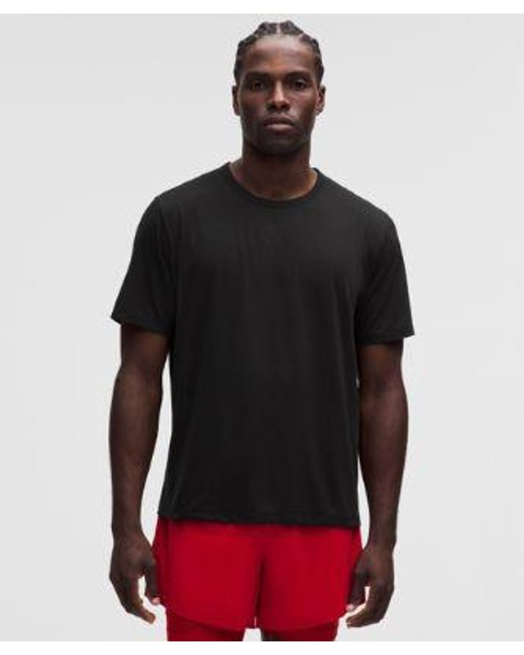 lululemon athletica Black – Mile Maker Short-Sleeve T-Shirt – – for men
