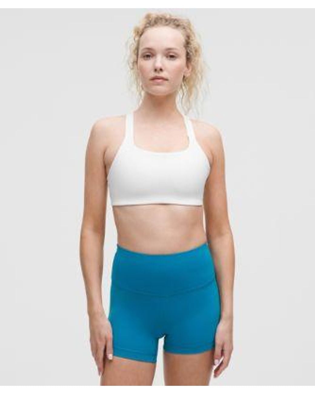lululemon athletica Blue Ultralu Square-Neck Workout Bra
