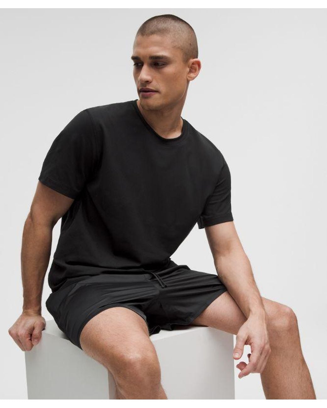 lululemon athletica Black – Soft Jersey Short-Sleeve Shirt – – Size Large for men