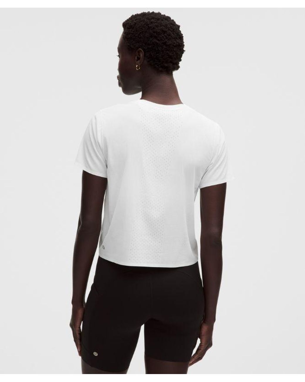 lululemon athletica White – Fast And Free Short-Sleeve Shirt – – Size Large