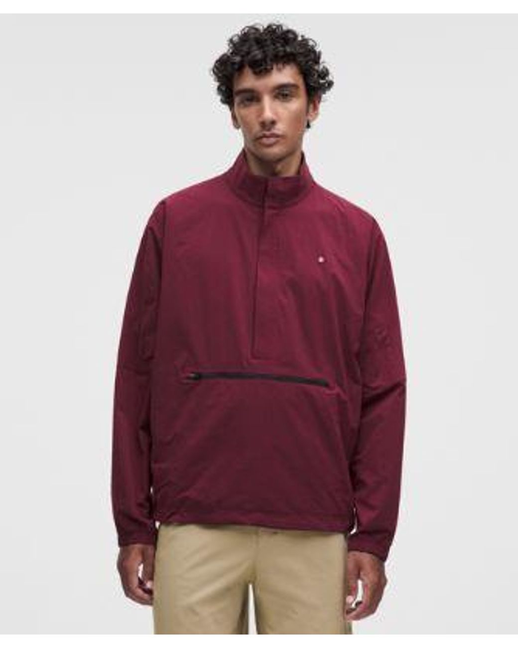 lululemon athletica Red – Insulated Ripstop Golf Half Zip Sweatshirt – Color Burgundy/ – Size Large for men