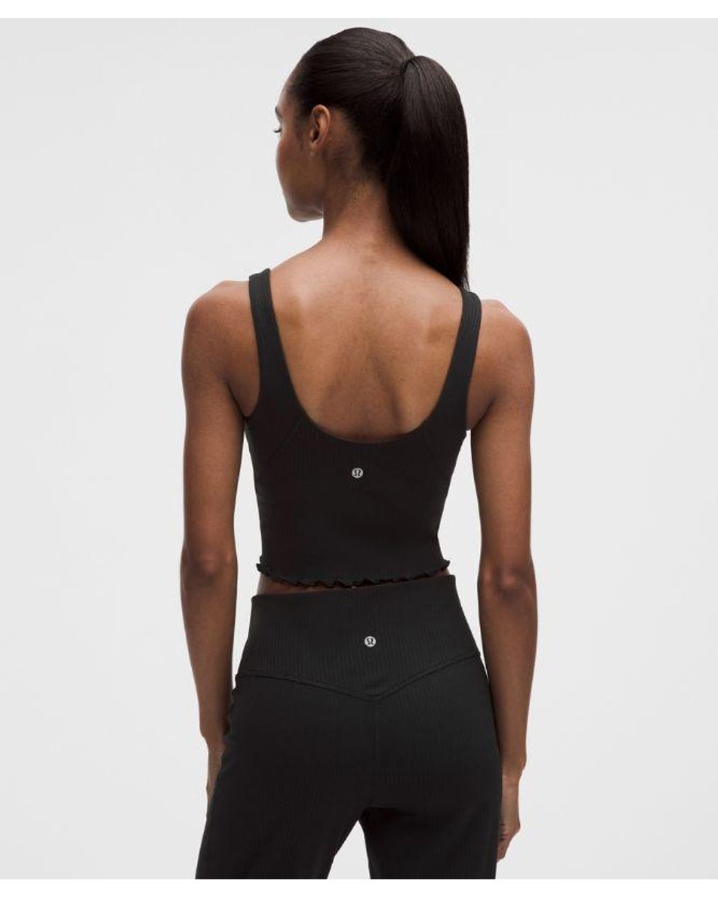 lululemon athletica Black Align Lettuce-Hem Tank Top