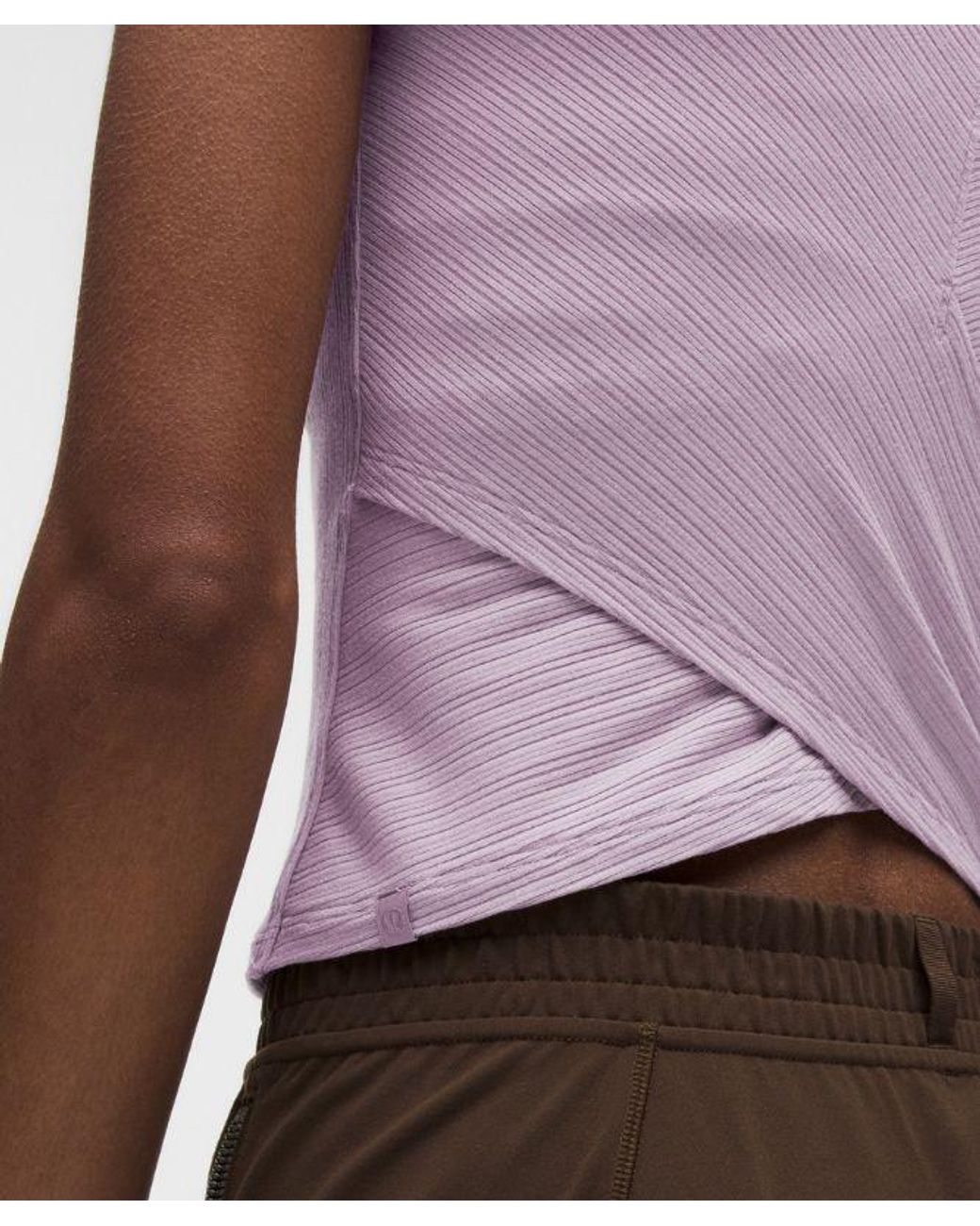 lululemon athletica Purple – Hold Tight Micro-Rib Cross-Back T-Shirt – /Pastel – Size 14