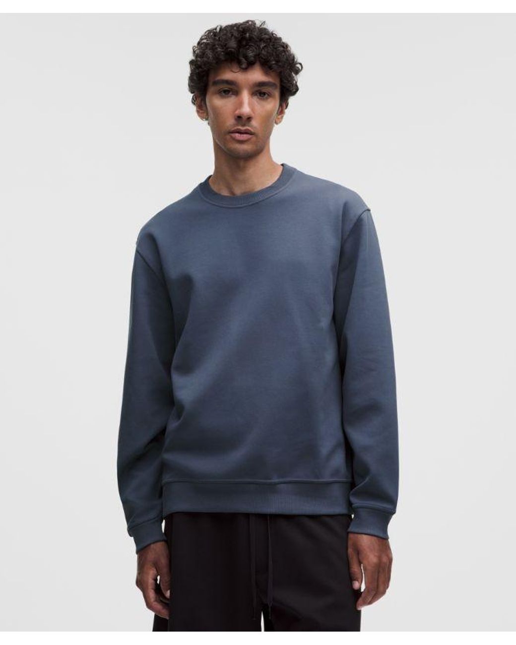 lululemon athletica Blue – Grand Standard Long-Sleeve Crew Sweatshirt – – Size Large for men