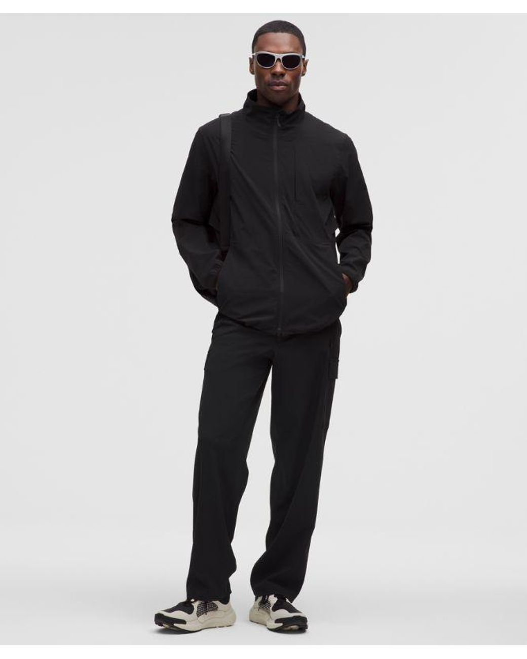 lululemon athletica Black Sojourn Windbreaker Jacket for men