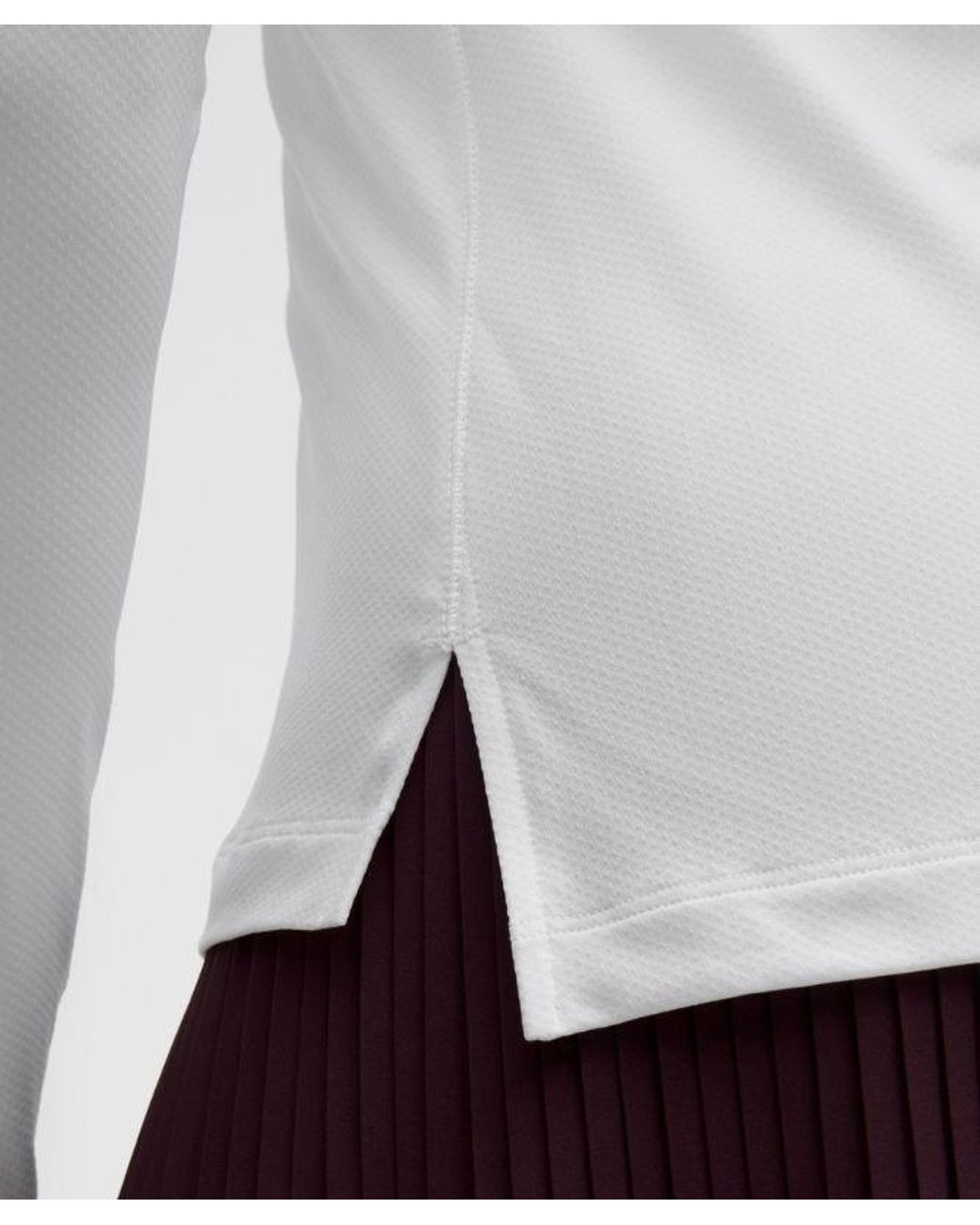 lululemon athletica White Quick-Dry Long-Sleeve Polo Shirt