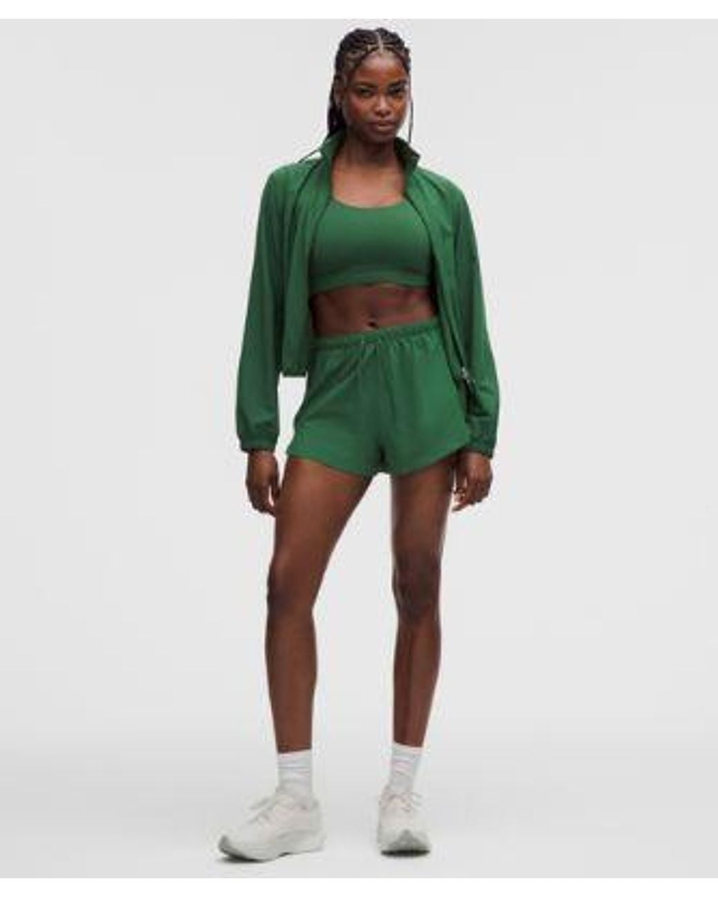 lululemon athletica Green – Textured High-Rise Running Shorts – 2.5" – – Size Large