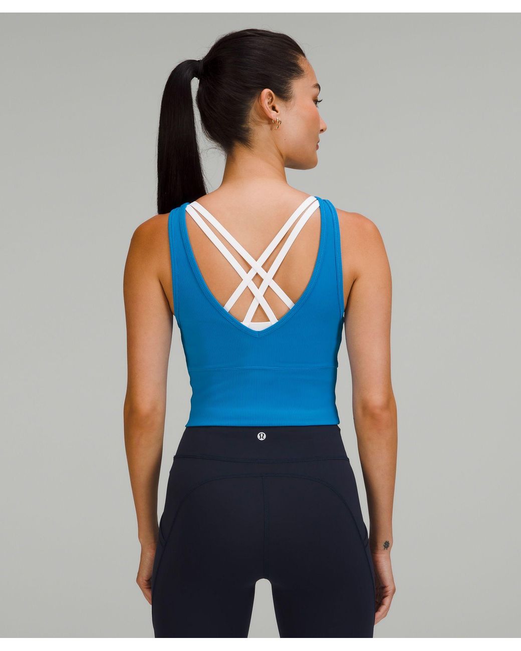 lululemon athletica Power Pivot Ribbed Tank Top in Blue