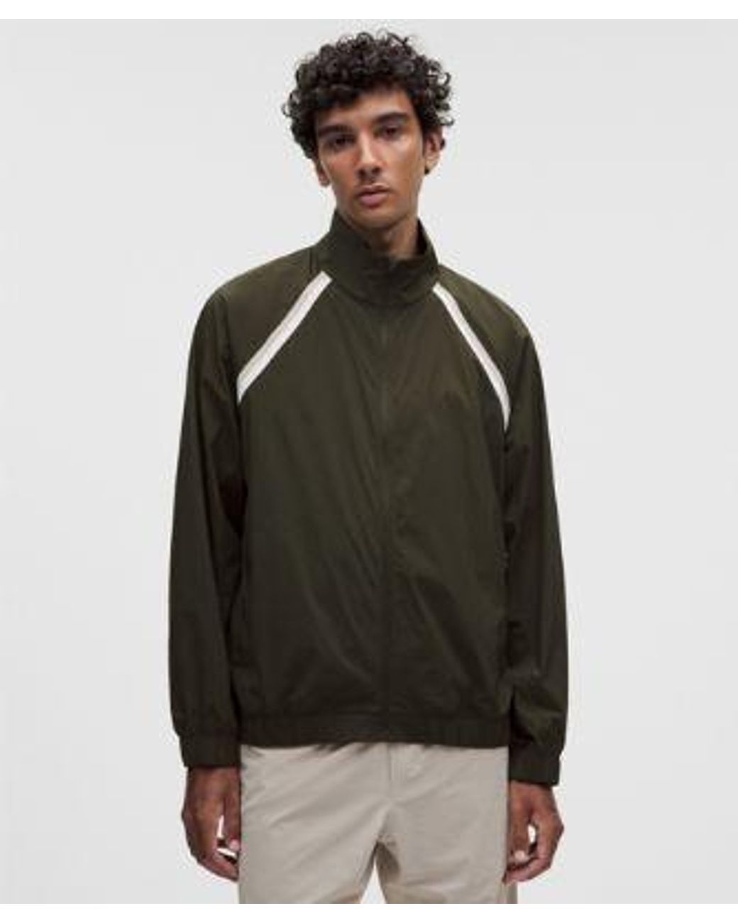 lululemon athletica Green – Pace Breaker Track Jacket Glyde – /Khaki – Size Large for men