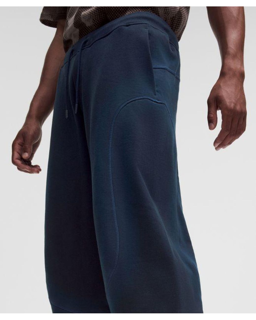lululemon athletica Blue – Faded French Terry Barrel-Leg Trousers Slnsh Collection – – Size Large for men