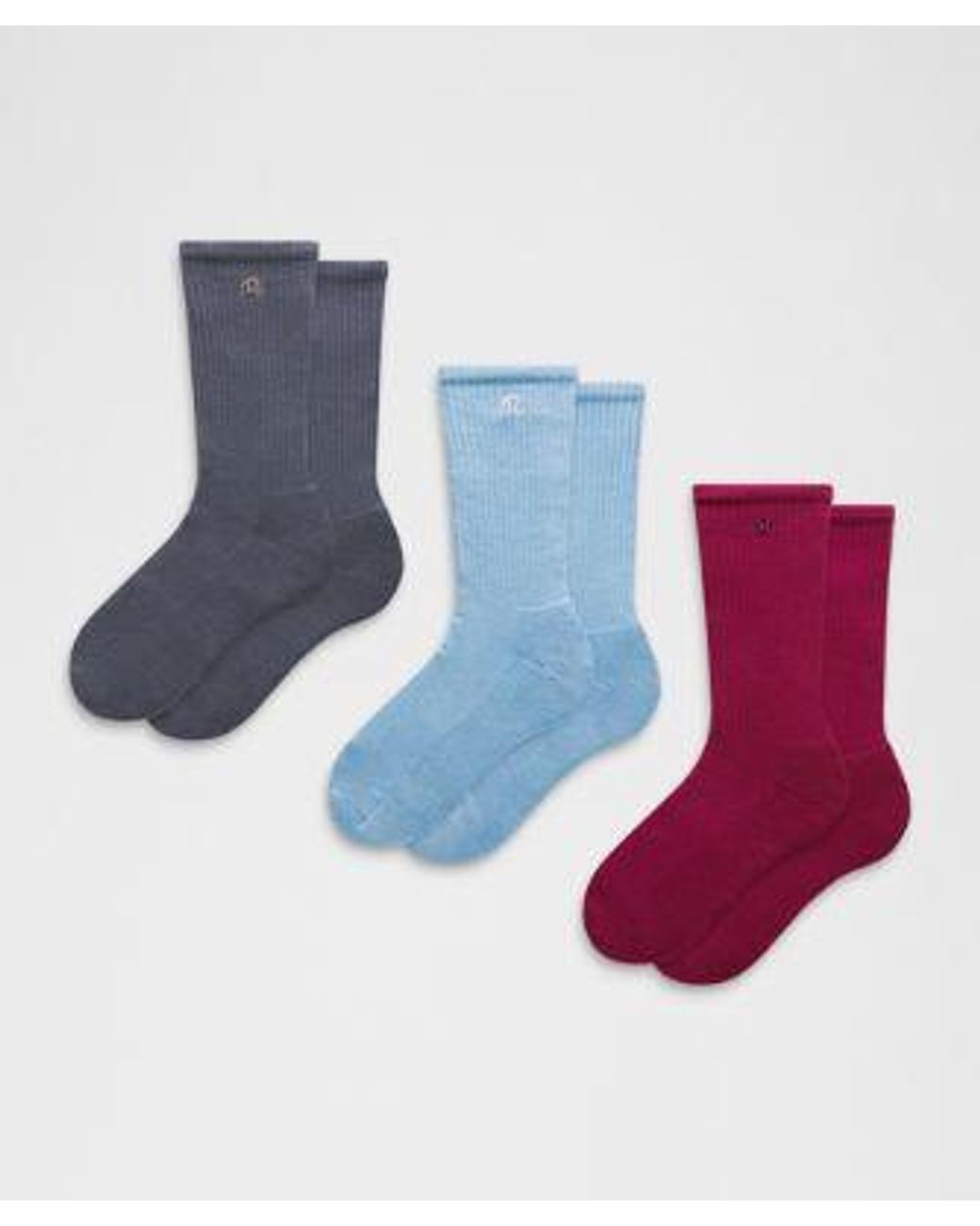 lululemon athletica Blue Daily Essential Crew Socks