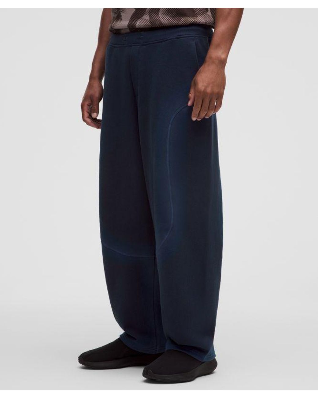 lululemon athletica Blue – Faded French Terry Barrel-Leg Trousers Slnsh Collection – – Size Large for men