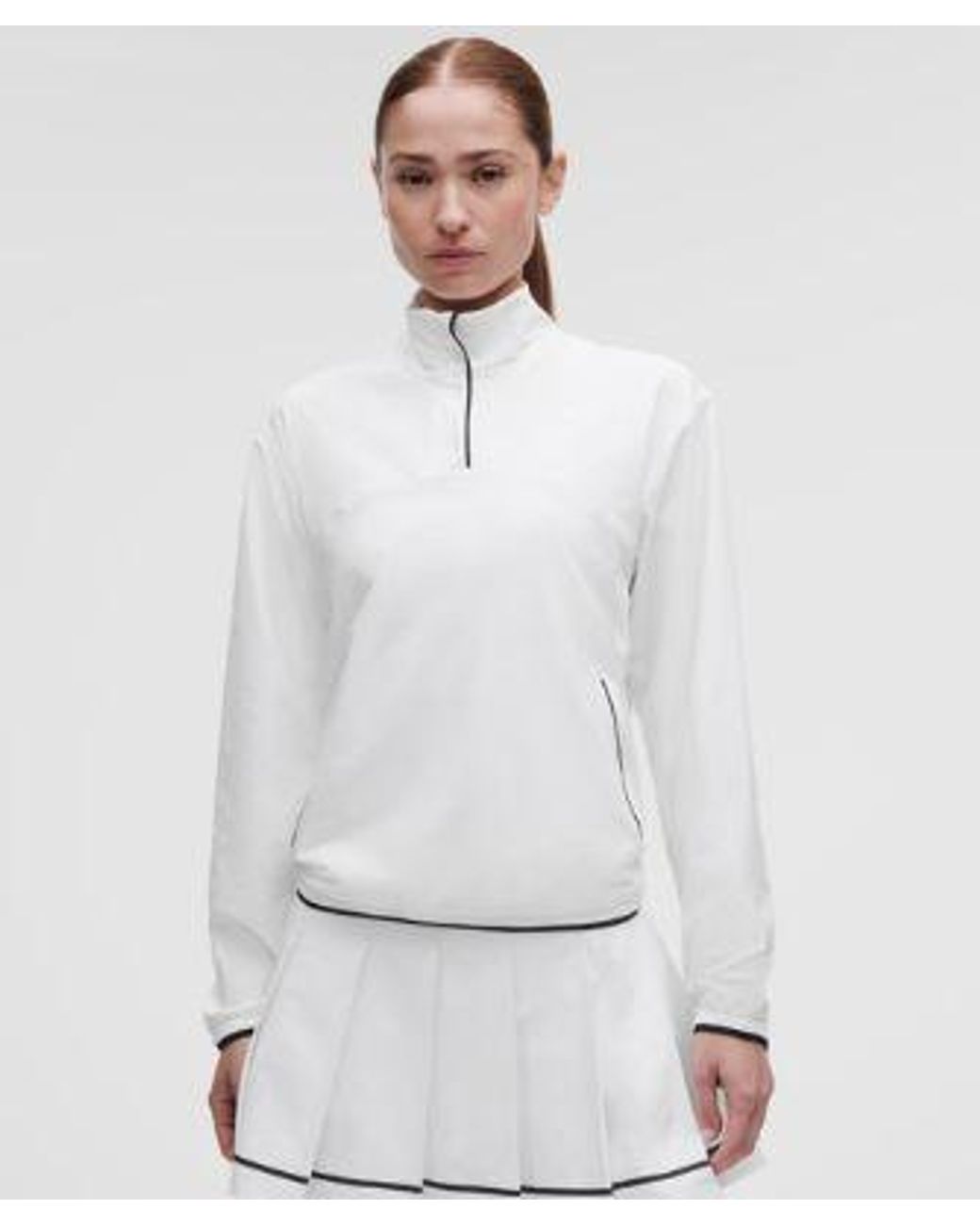 lululemon athletica White – Uv-Protective Lightweight Half Zip Long-Sleeve Top – –