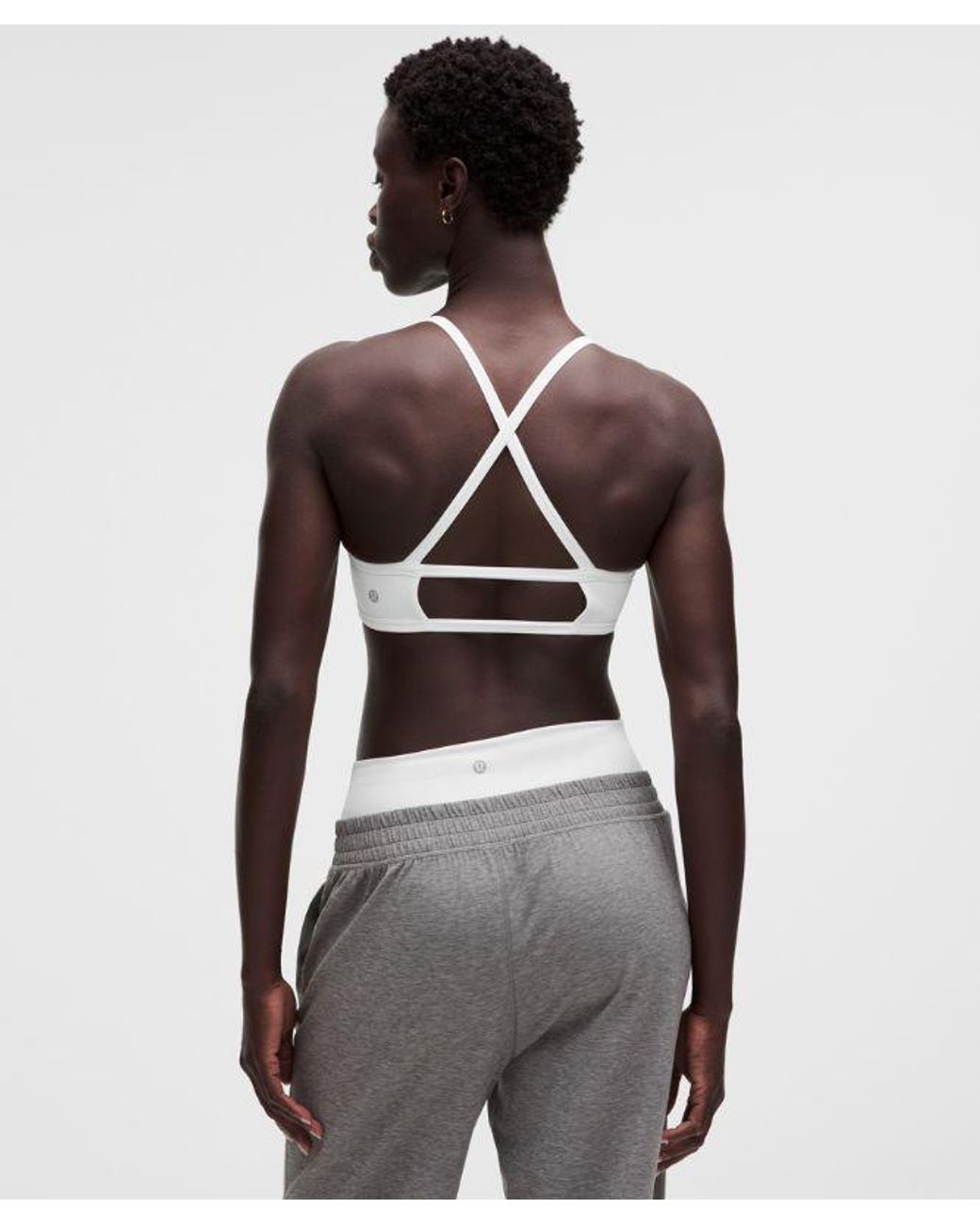 lululemon athletica White – Like A Cloud Sports Bra B/C Cup Contrast Trim – – Size 14