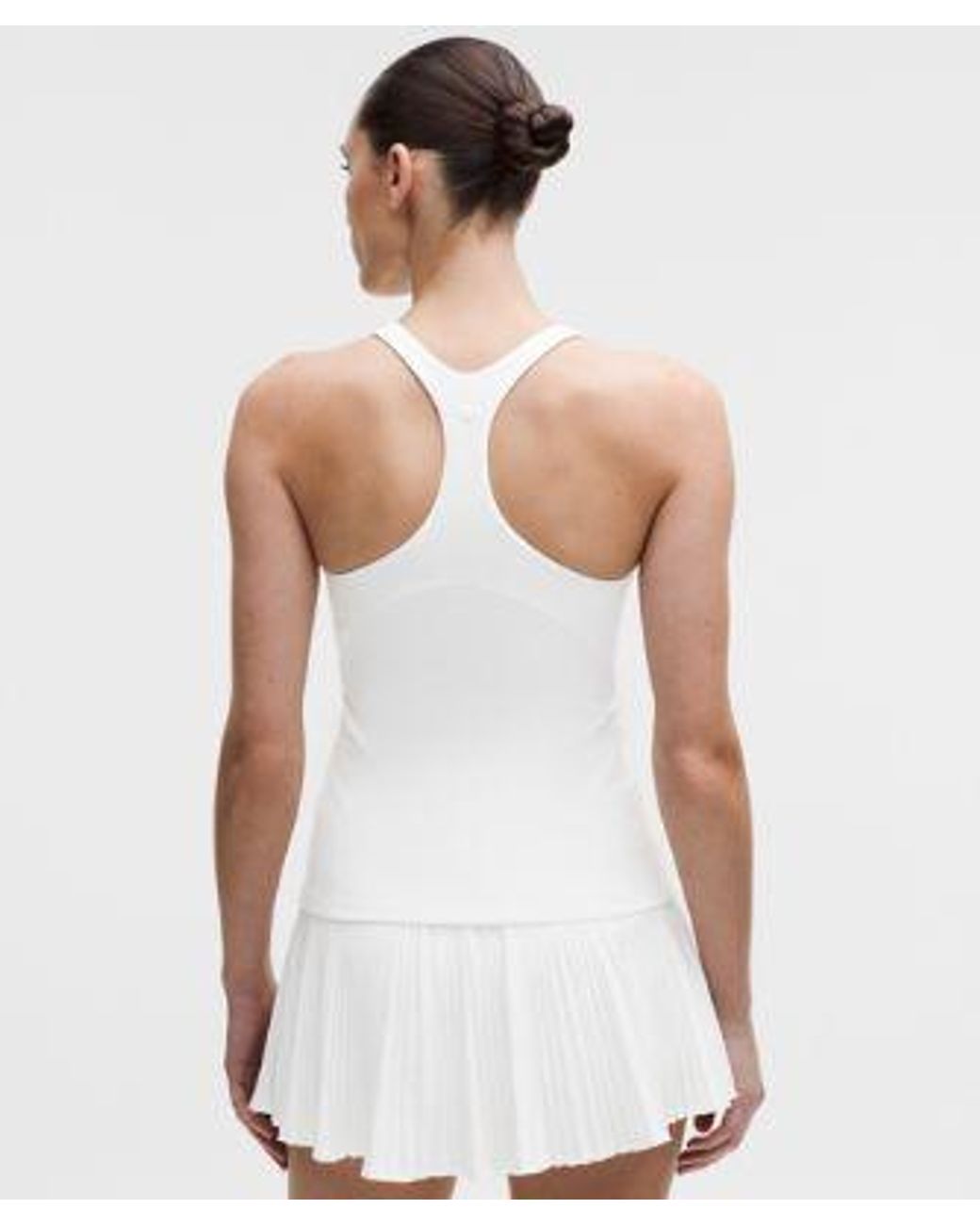 lululemon athletica White – Racerback High-Neck Tennis Tank Top B/C Cup – – Size Large