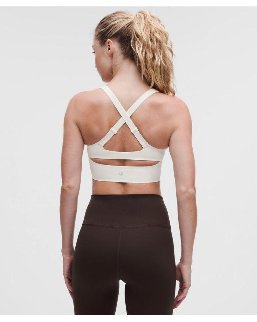 lululemon athletica White – Like A Cloud Train Sports Bra Medium Support, B/C Cup – – Size 14