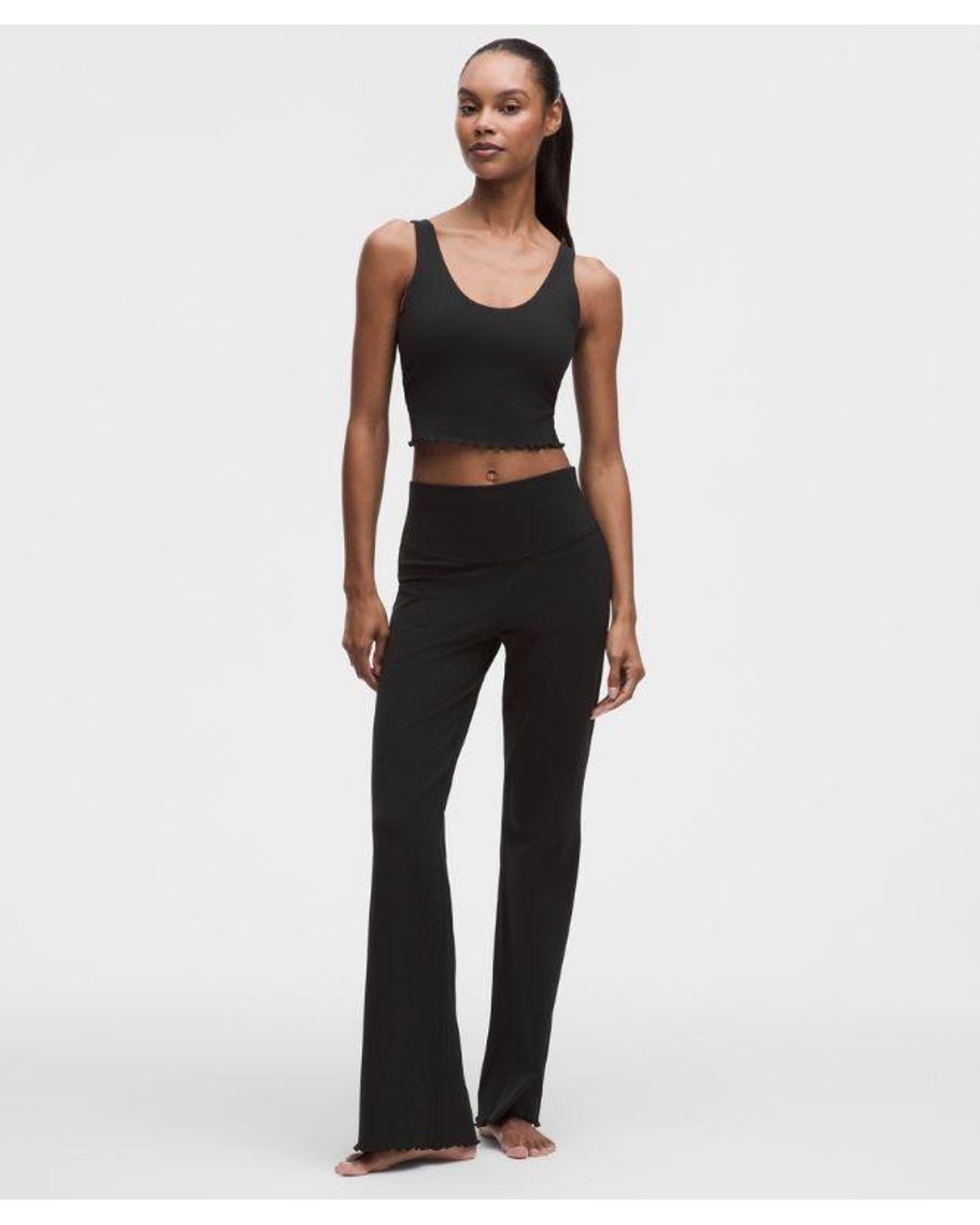lululemon athletica Black Align Lettuce-Hem Tank Top