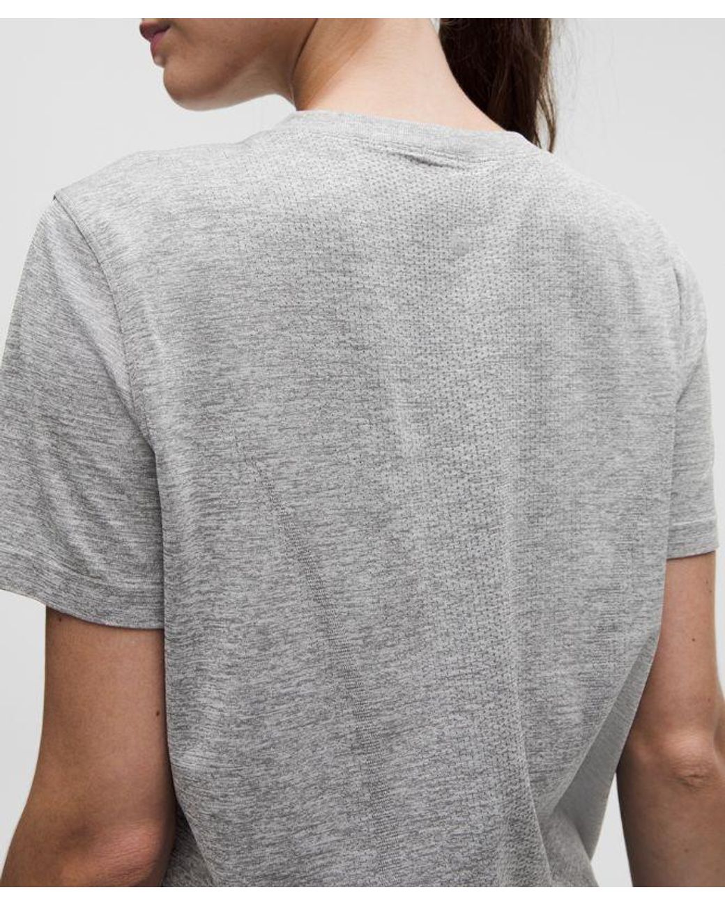 lululemon athletica Gray Swiftly Relaxed Short-Sleeve Shirt