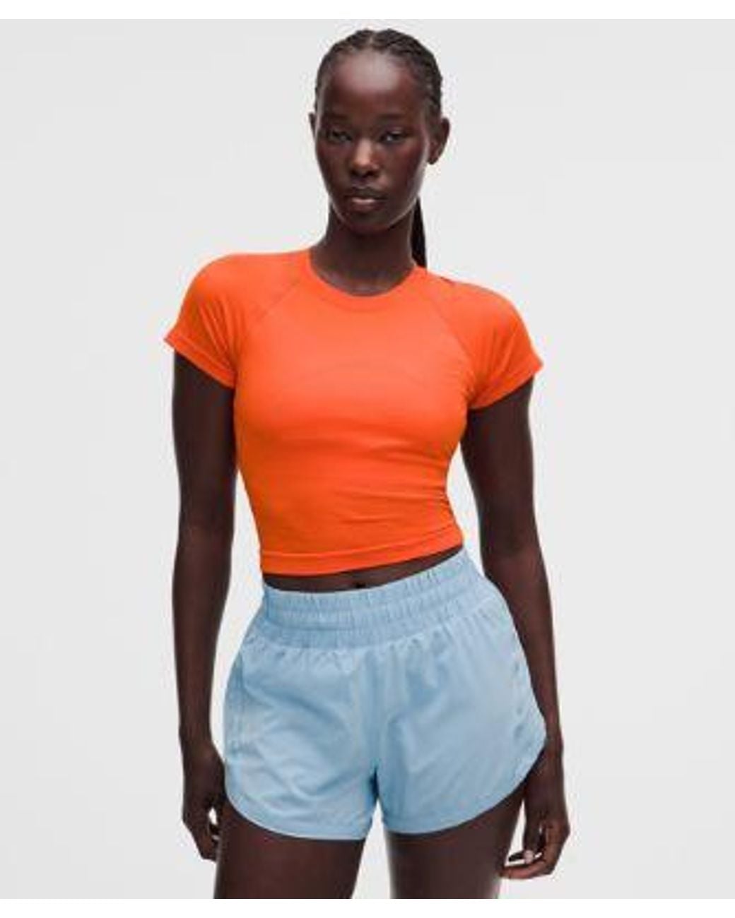 lululemon athletica Orange – Swiftly Tech Cropped Short-Sleeve Shirt 2.4 – – Size 4