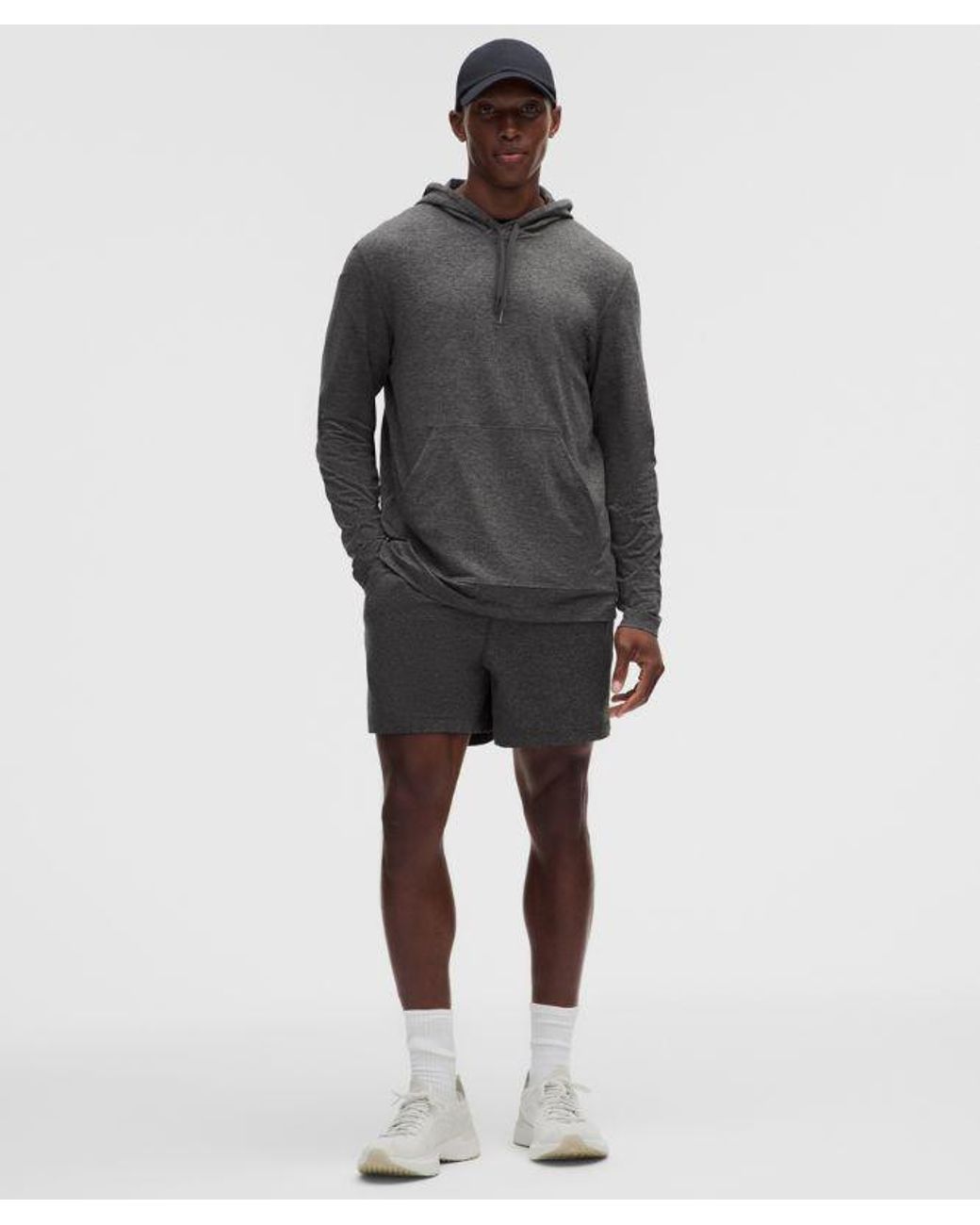 lululemon athletica Gray Soft Jersey Pullover Hoodie for men