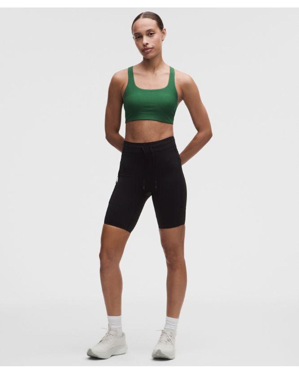 lululemon athletica Green – All-Time Hero Ribbed Sports Bra Medium Support, B/C Cup – – Size Small