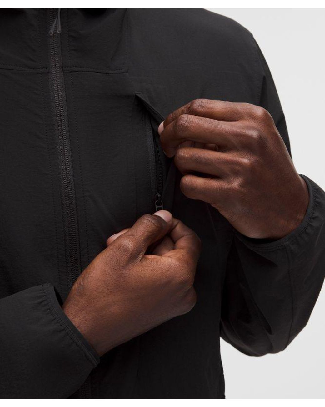 lululemon athletica Black Sojourn Windbreaker Jacket for men