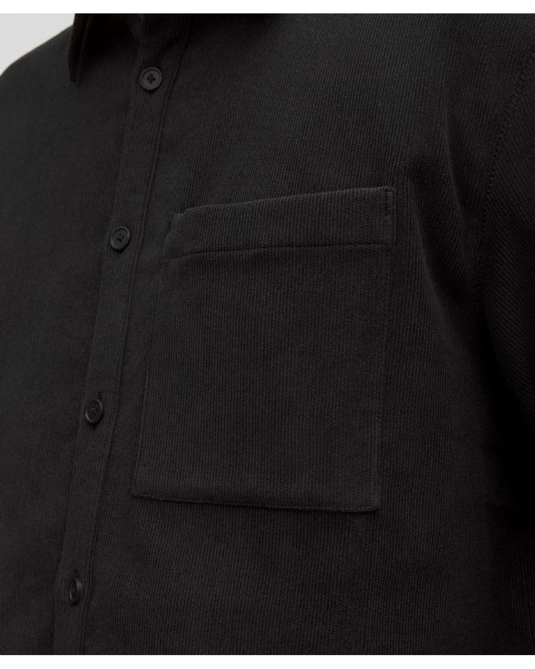 lululemon athletica Black Corduroy Relaxed-Fit Long-Sleeve Button-Up Shirt for men