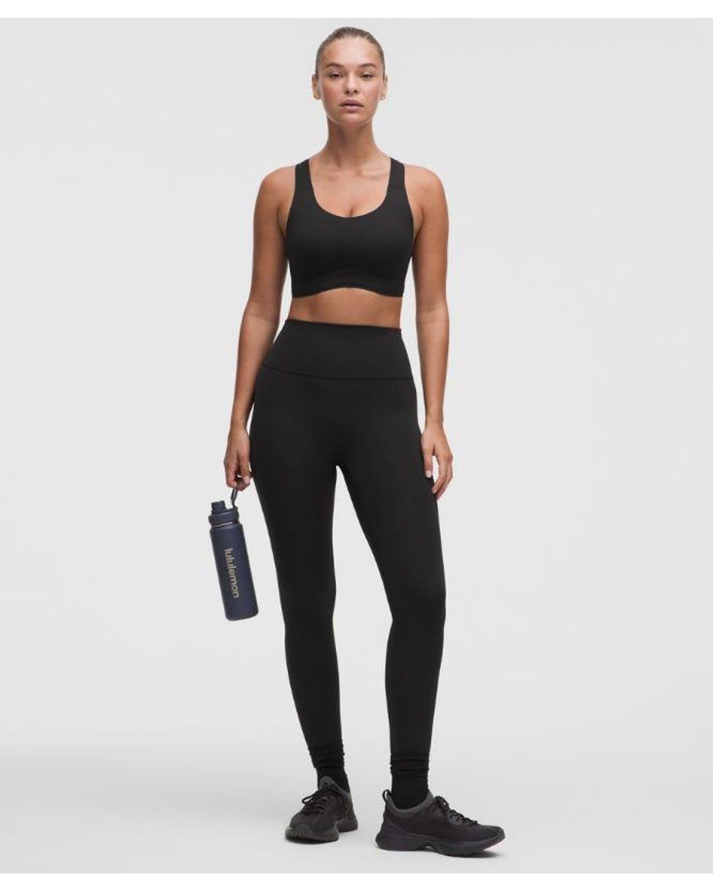 lululemon athletica Black Go Further Bra With Support Code Technology